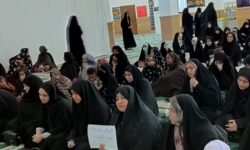 تجمع بانوان چابهاری در مسجد پیامبراعظم (ص) منطقه آزاد چابهار علیه رژیم کودک کش صهیونیستی +عکس و فیلم